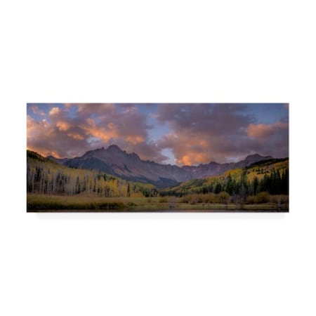 Dan Ballard 'Forest 2 Mountains' Canvas Art,8x19